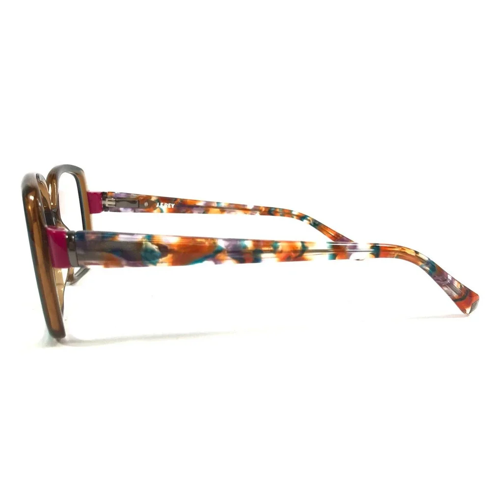 J.F. Rey Eyeglasses Frames JF1548 4332 Green/Raspberry Square Full Rim 51-18-138